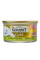 Gourmet Gold konz. kočka duš.králík a játra 85g + Množstevní sleva sleva 15%