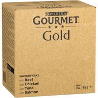 Gourmet Gold Raffiniertes Ragout Jumbo Pack 96 x 85 g Rafinované ragú I - hovězí, kuřecí, tuňák, losos