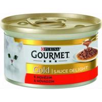 GOURMET Gold Sauce Delight s hovězím v omáčce 85 g