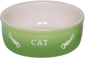 GRADIENT keramická miska pro kočky zelená 13,5x4,5cm/0,25l