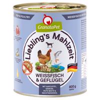 GranataPet Liebling's Mahlzeit  6 x 800 g - Bílé ryby a drůbež