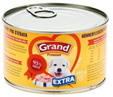 GRAND konz. štěně Extra kuř.kousky 405g + Množstevní sleva