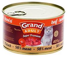 GRAND konz.  Superpremium kočka hovězí 405g + Množstevní sleva sleva 15%
