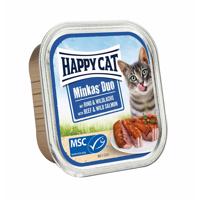 Happy Cat Minkas Duo hovězí a losos 12 × 100 g