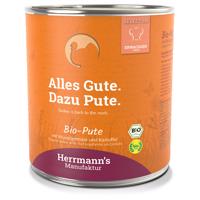 Herrmann's Menu Bio-Sensitive 12 × 800 g - výhodné balení - Bio krůtí s bio kořenovou zeleninou a bio bramborami