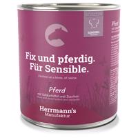 Herrmann's Menu Bio-Sensitive 12 × 800 g - výhodné balení - koňské s bio batáty a bio cuketou