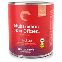 Herrmann's Menu Bio-Sensitive 6 × 800 g - Bio hovězí maso s bio mrkví a bio amarantem
