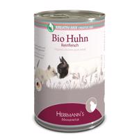 Herrmanns doplňkové bio krmivo pro psy a kočky se 100% obsahem kuřecího masa 400 g