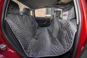 HobbyDog Burt ochranný potah na zadní sedadlo auta Barva: Šedá, Rozměr (cm): 160 x 140