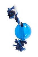 Hračka pes BUSTER Strong Ball s provazem sv. modrá, L