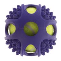 Hračka pro psy gumový tenisový míček 2v1 - 1 kus Ø 6 cm