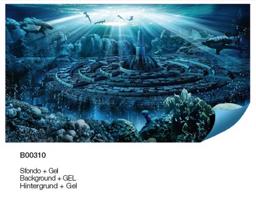 HYDOR H2shOw Pozadí Atlantis 40x80 cm + Gel