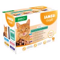 IAMS Kitten kapsičky, 48 x 85 g, 36 + 12 zdarma! - Adult Land & Sea Mix - v želé