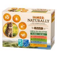 IAMS Naturally Adult Cat Land & Sea Collection - 48 x 85 g