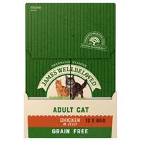 James Wellbeloved Adult Cat, 12 x 85 g, 9 + 3 zdarma! - Adult Cat Grain Free Chicken (12 x 85g)