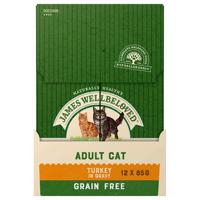 James Wellbeloved Adult Cat, 12 x 85 g, 9 + 3 zdarma! - Adult Cat Grain Free Turkey (12 x 85 g)