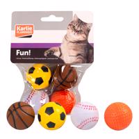 Karlie hračka pro kočky míček z pěnové gumy - 4 kusy