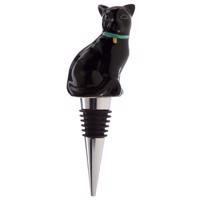 Keramická zátka na láhve s černou kočkou