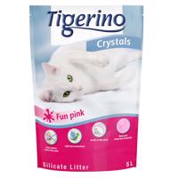 Kočkolit Tigerino Crystals - Fun (barevný) - růžový 3 x 5 l