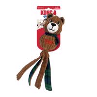 KONG Holiday Wubba™ medvídek z manšestru - Ø 9 x D 37 cm