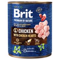 Konzerva Brit Premium by Nature Chicken & Hearts 800 g
