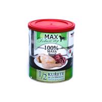Konzerva Max Deluxe 1/2 kuřete se zvěřinou 800 g