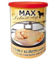 Konzerva Max Deluxe Kousky kuřete s mrkví 400 g