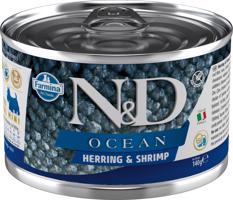 Konzerva N&D DOG OCEAN Adult Herring & Shrimps Mini 140g
