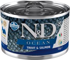 Konzerva N&D DOG OCEAN Adult Trout & Salmon Mini 140g