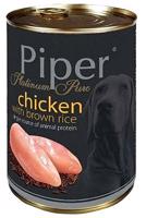 Konzerva Piper platinum pure kuře s hnědou rýží 400 g