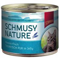 Konzerva Schmusy Nature s rybí příchutí 12 x 185 g - Tuňák Pur
