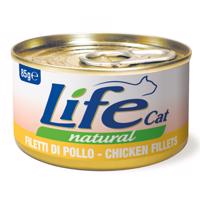 LifeCat Natural Adult mokré krmivo pro kočky 12 x 85 g - Kuřecí řízky