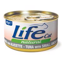 LifeCat Natural Adult mokré krmivo pro kočky 6 x 85 g - Tuňák s Alicette