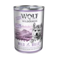 Little Wolf of Wilderness Junior 6 x 400 g - Wild Hills - kachní a telecí