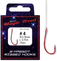Maggot Rigged Hooks, červený háčik - nadväzec Variant: 44 4713108 - Maggot Rigged Hooks, červený háčik - nadväzec