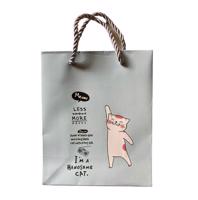 Malá dárková taška s kočkou - růžová, beděmodrá Barva: bleděmodrá