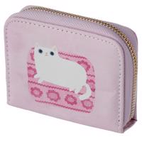 Menší peněženka s kočkou - 2 varianty Barva: růžová