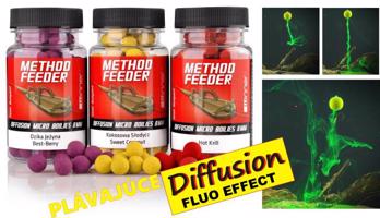 Method / Feeder - Diffusion Micro Boilies -plovoucí/40g Variant: Sweet Coconut - žlutý efekt