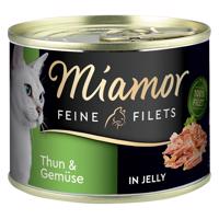 Miamor Feine Filets 24 x 185 g - Tuňák & Zelenina v želé