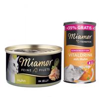 Miamor Feine Filets konzerva v želé 6 x 100 g + Miamor Vitaldrink 185 ml  - kuře v želé