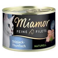 Miamor Feine Filets Naturelle 6 x 156 g - Tuňák pruhovaný