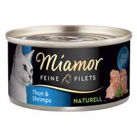 Miamor Feine Filets Naturelle konzerva 24 x 80 g - tuňák & krevety