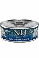 N&D CAT OCEAN Adult Tuna & Sardine & Shrimps 70g 1+1 zdarma
