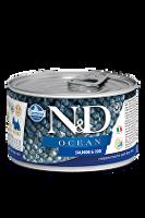 N&D DOG OCEAN Adult Salmon & Codfish Mini 140g 1+1 zdarma ( do vyprodání)