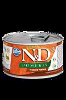 N&D DOG PUMPKIN Adult Venison & Pumpkin Mini 140g 1+1 zdarma ( do vyprodání)