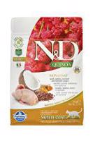 N&D Quinoa CAT Skin & Coat Quail & Coconut 300g sleva