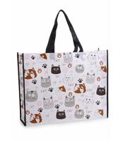 Nákupní taška s kočkami - 2 varianty Barva: kočičí hlavičky