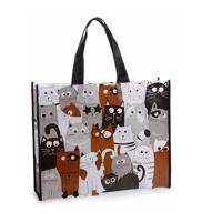 Nákupní taška s kočkami - 2 varianty Barva: kočičí postavy