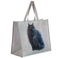 Nákupní taška s okatou kočkou - design Kim Haskings