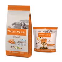 Nature's Variety granule + Nature's Variety Freeze Dried Toppers zdarma - Original No Grain Junior losos 12 kg